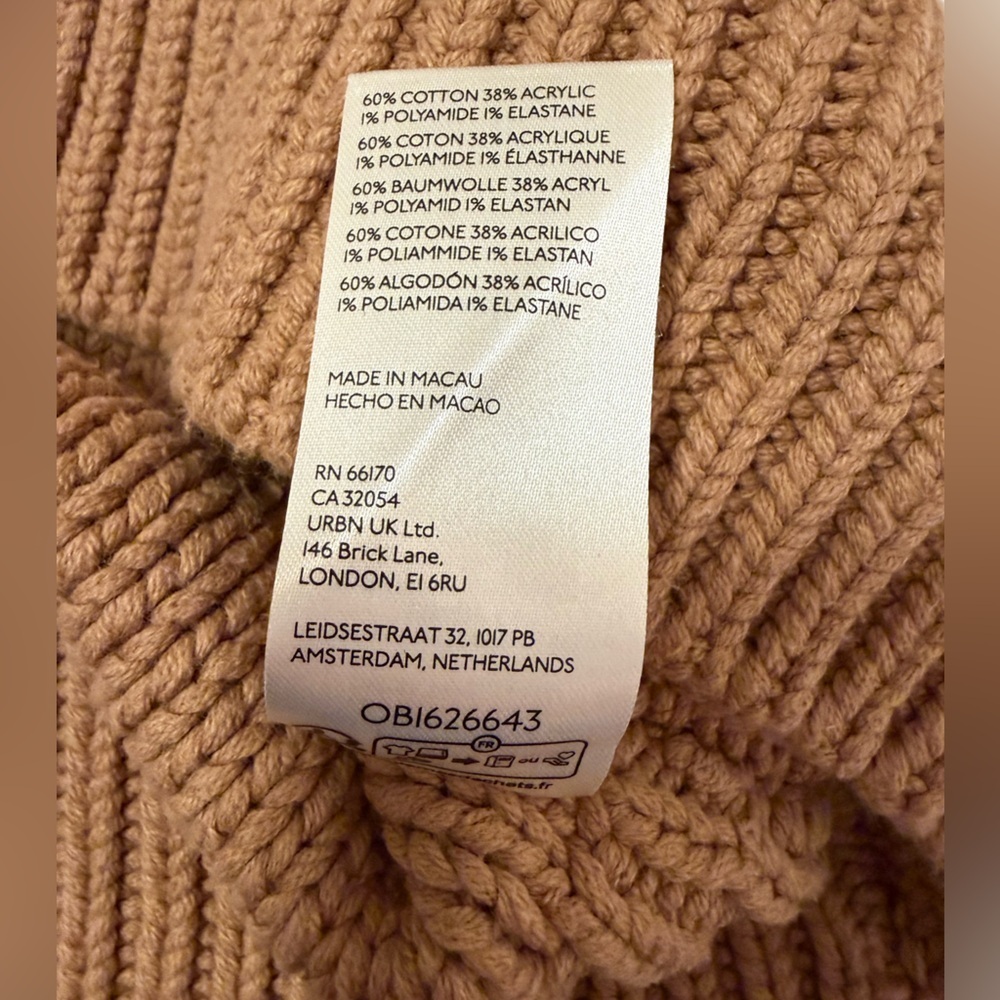 Free People Alli Cotton-Blend Oversized V-Neck Sweater size XS - Picture 8 of 8